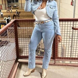 Matching set Light Blue Denim Jacket and Jeans Set